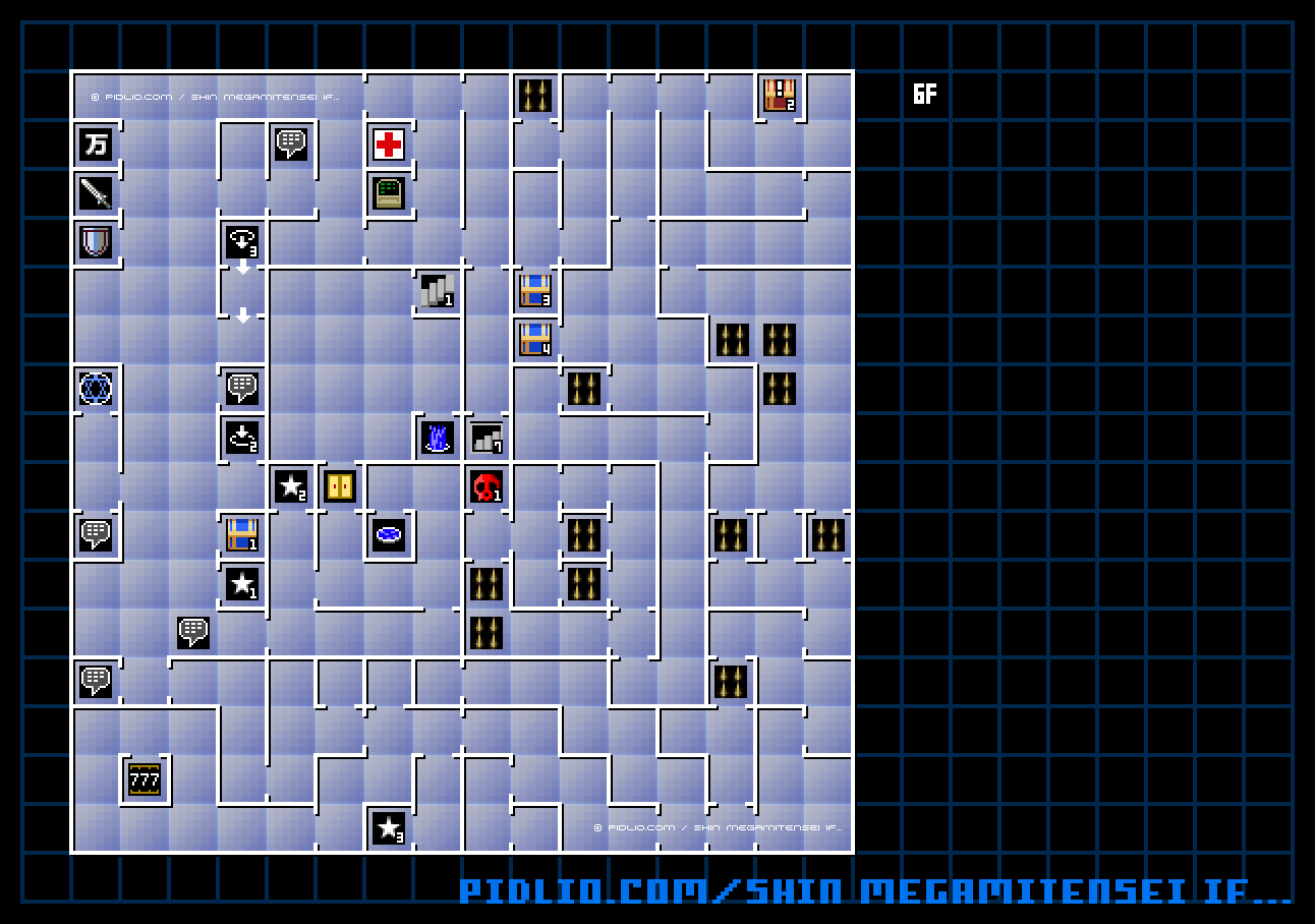 第2ノモス6F のマップ画像 / 真・女神転生if... 攻略