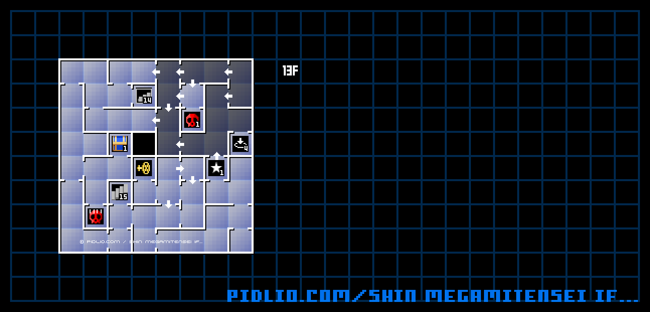 第2ノモス13F のマップ画像 / 真・女神転生if... 攻略