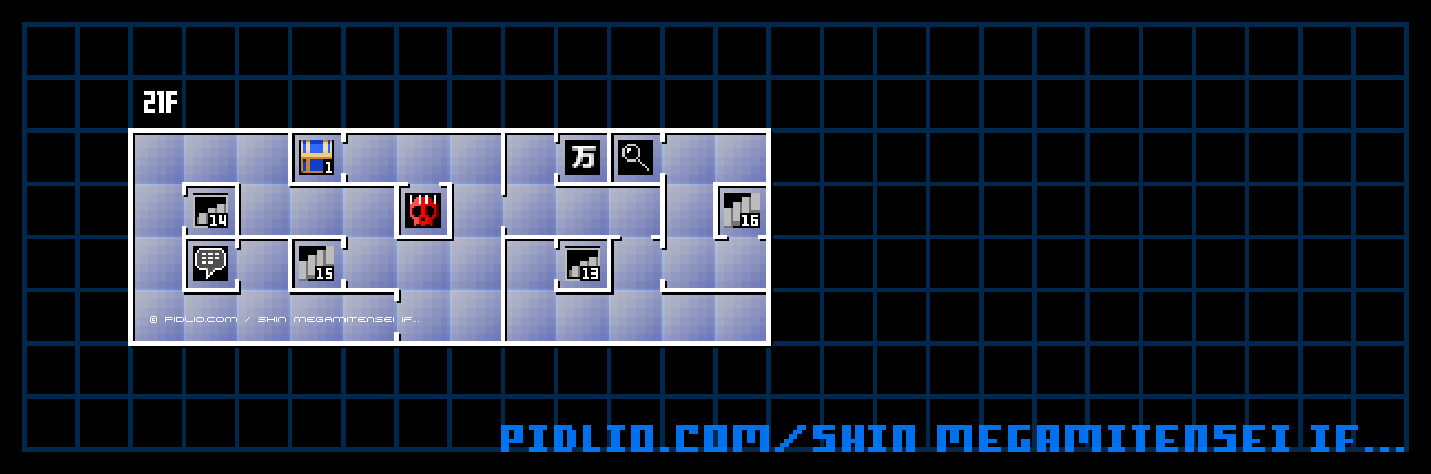 第3ノモス21Fのマップ画像 / 真・女神転生if... 攻略