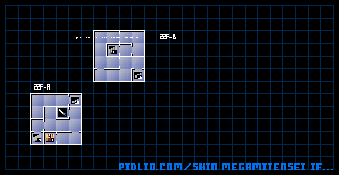 第3ノモス22Fのマップ画像 / 真・女神転生if... 攻略
