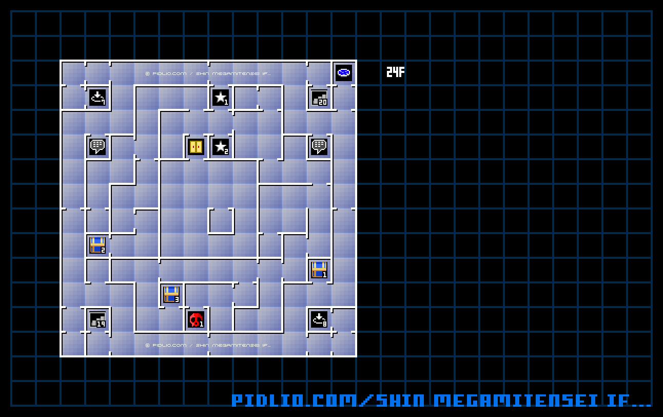 第3ノモス24Fのマップ画像 / 真・女神転生if... 攻略
