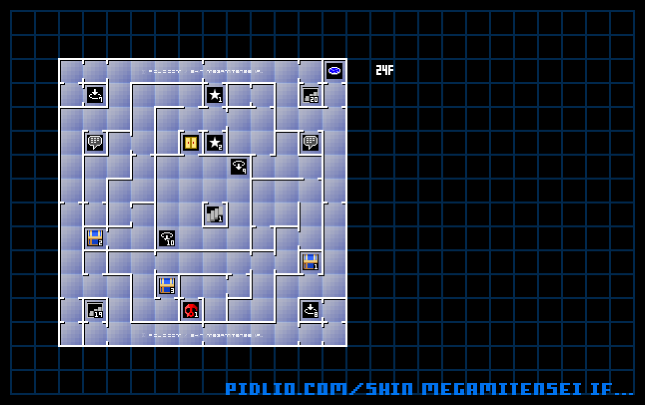 第4ノモス24Fのマップ画像 ／ 真・女神転生if... 攻略