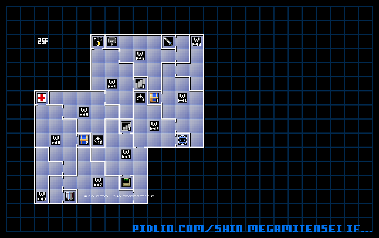 第4ノモス25Fのマップ画像 ／ 真・女神転生if... 攻略