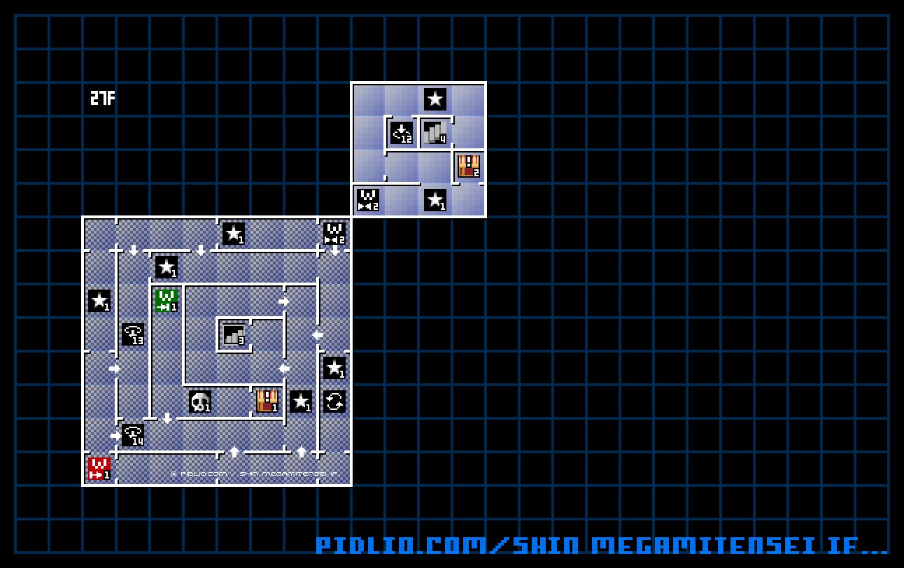 第4ノモス27Fのマップ画像 ／ 真・女神転生if... 攻略