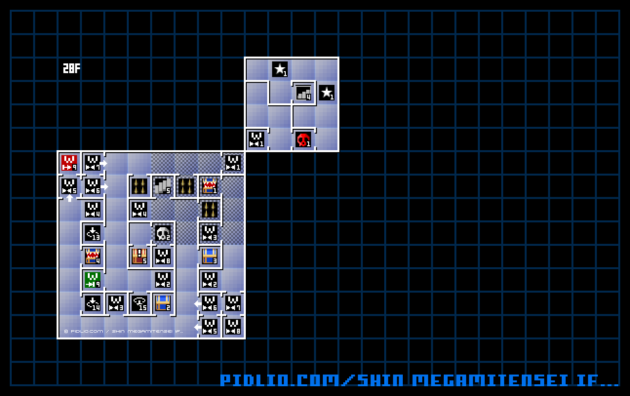 第4ノモス28Fのマップ画像 ／ 真・女神転生if... 攻略