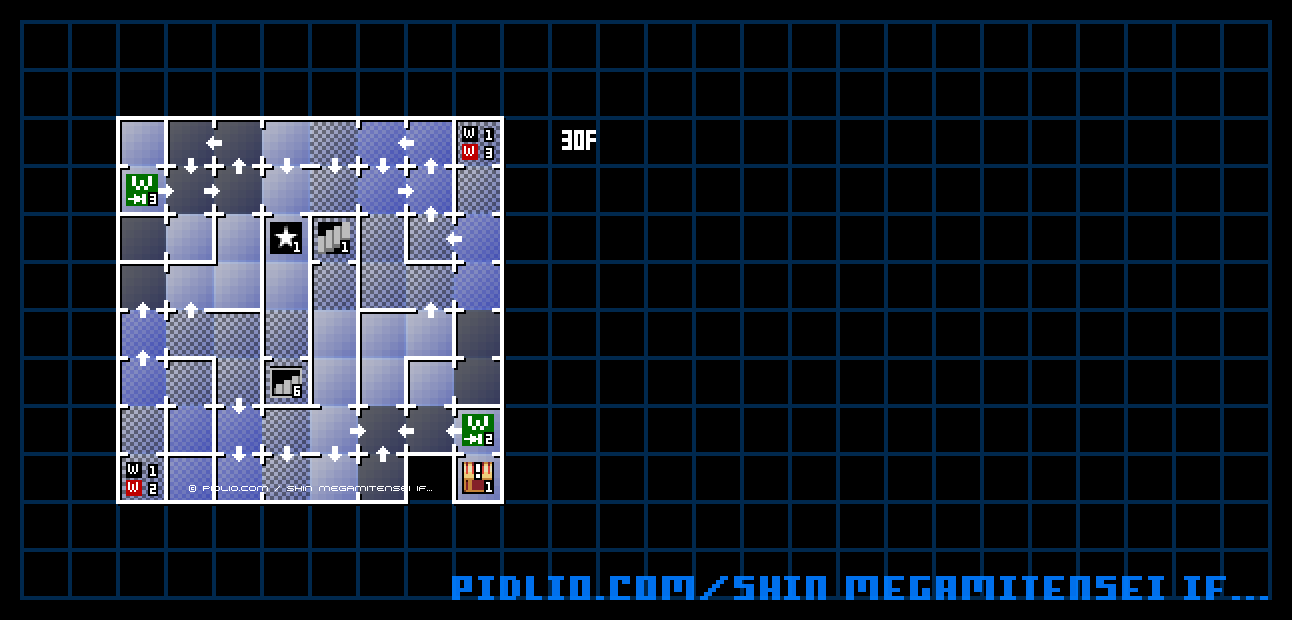 天のノモス30Fのマップ画像 ／ 真・女神転生if... 攻略
