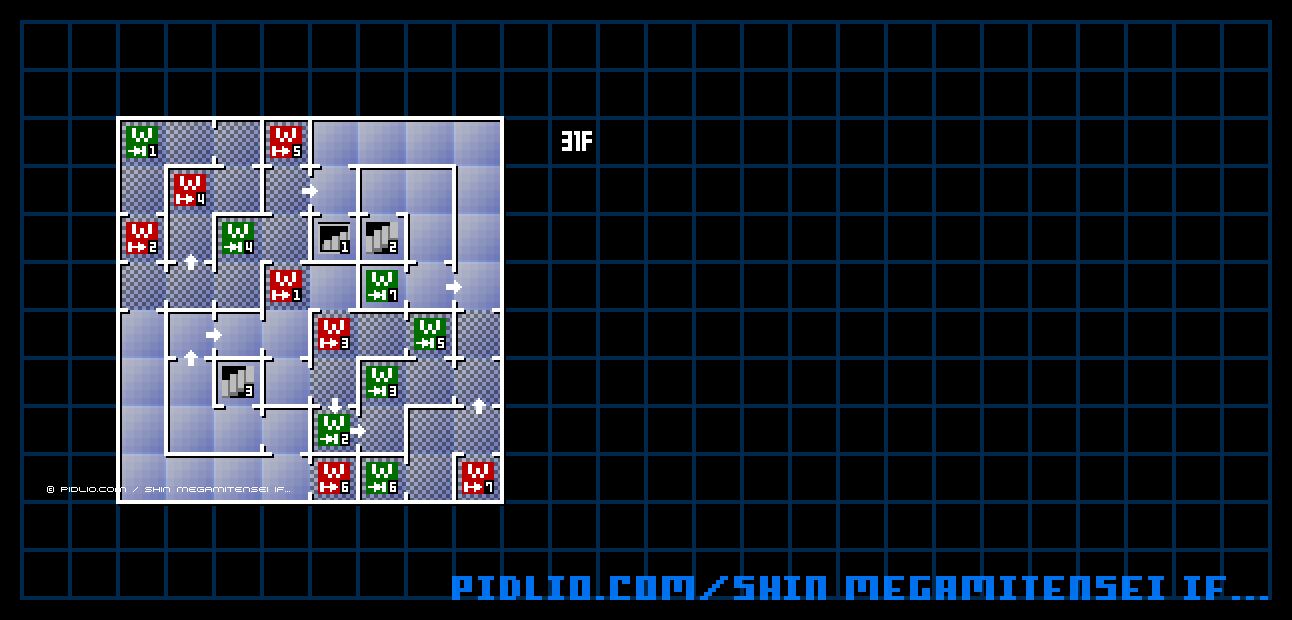 天のノモス31Fのマップ画像 ／ 真・女神転生if... 攻略