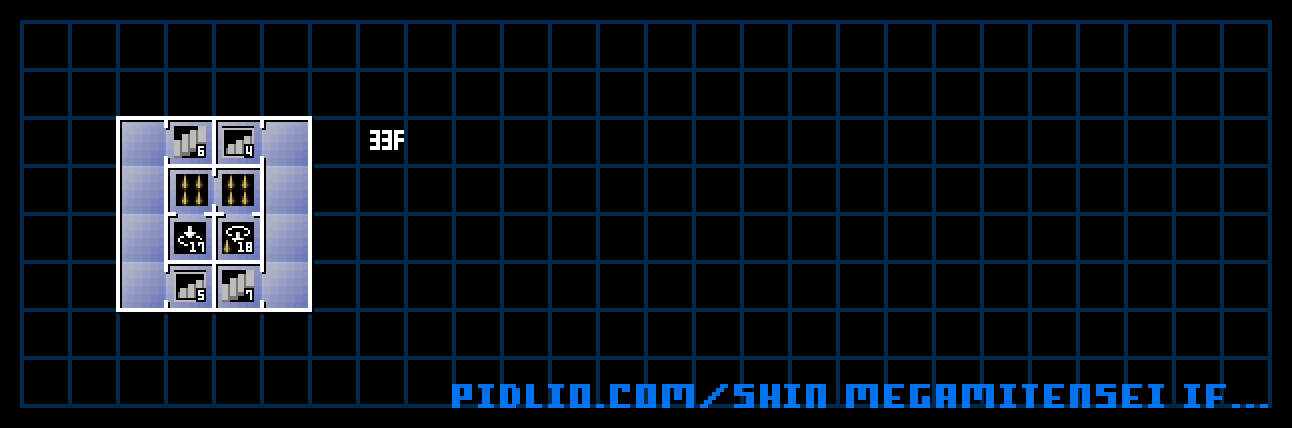 天のノモス33Fのマップ画像 ／ 真・女神転生if... 攻略