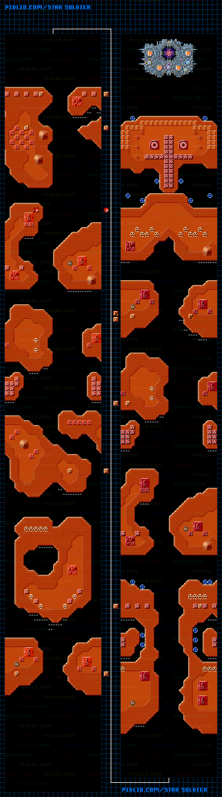 表ステージ04のマップ画像 ／ スターソルジャー攻略 ─ pidlio.com