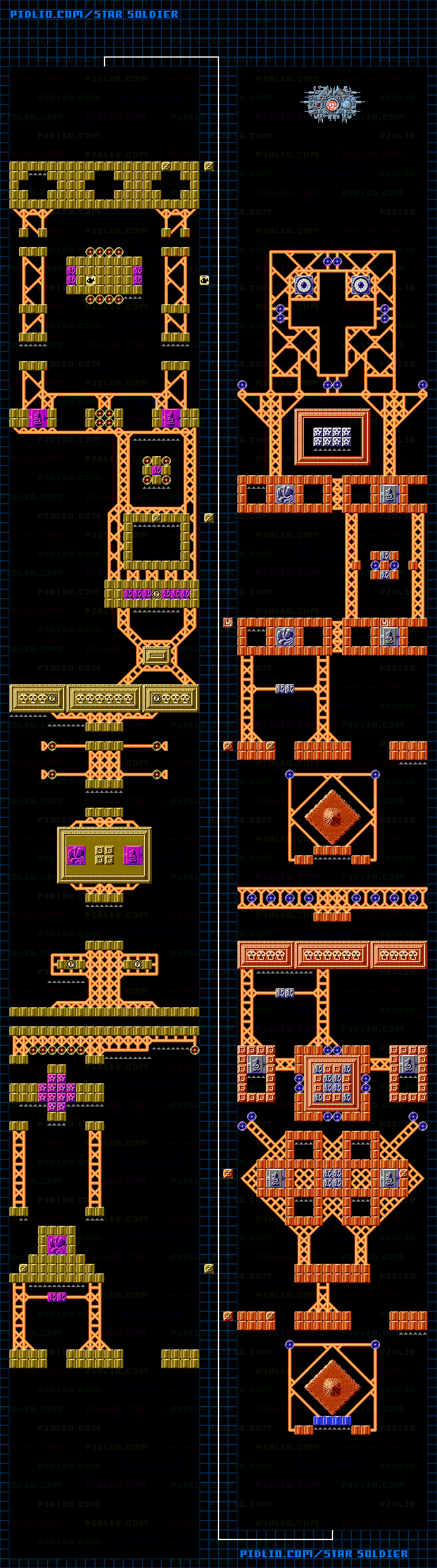 表ステージ05のマップ画像 ／ スターソルジャー攻略 ─ pidlio.com