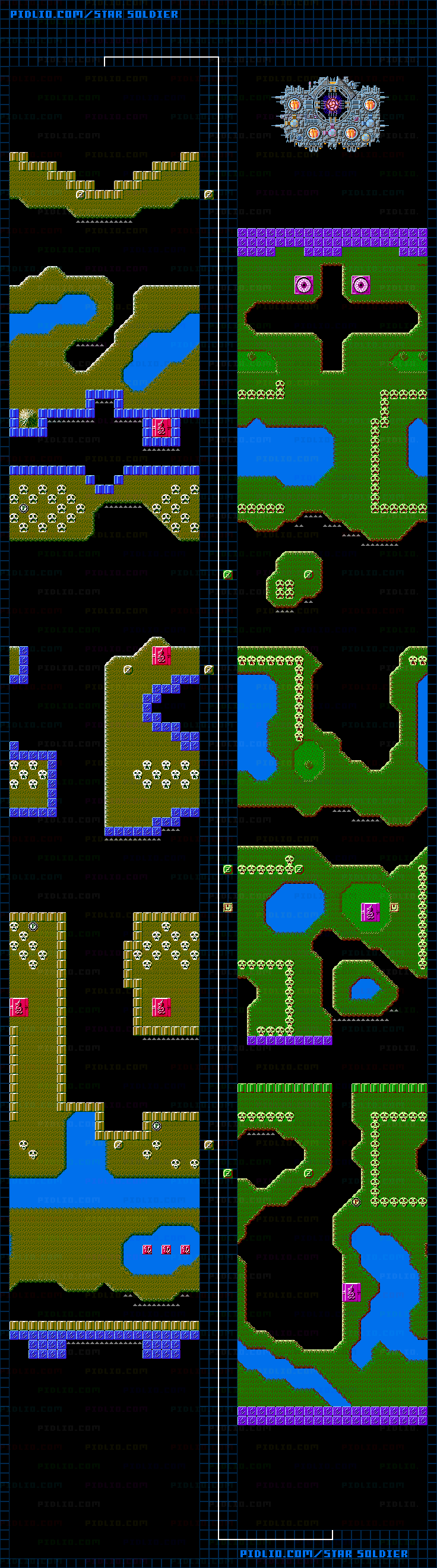 表ステージ12のマップ画像 ／ スターソルジャー攻略 ─ pidlio.com