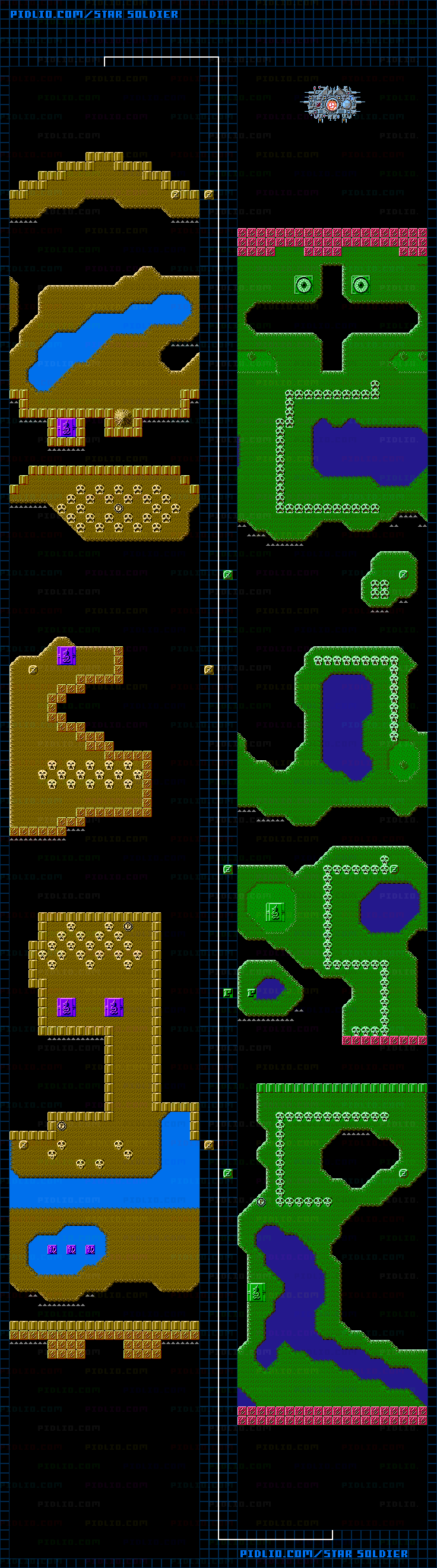 表ステージ15のマップ画像 ／ スターソルジャー攻略 ─ pidlio.com