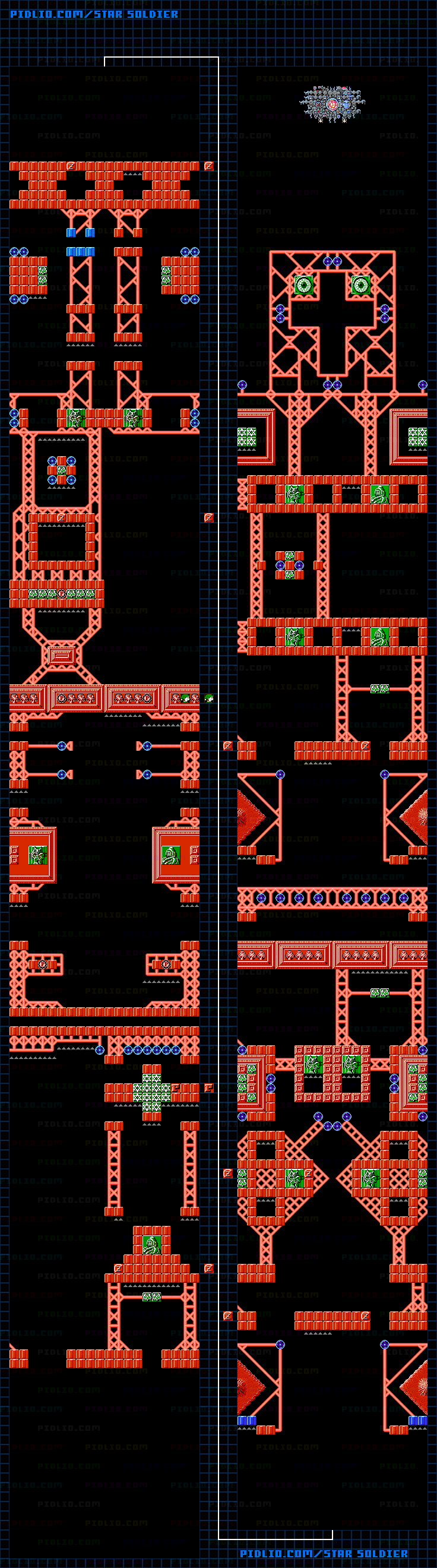 裏ステージ02のマップ画像 ／ スターソルジャー攻略 ─ pidlio.com