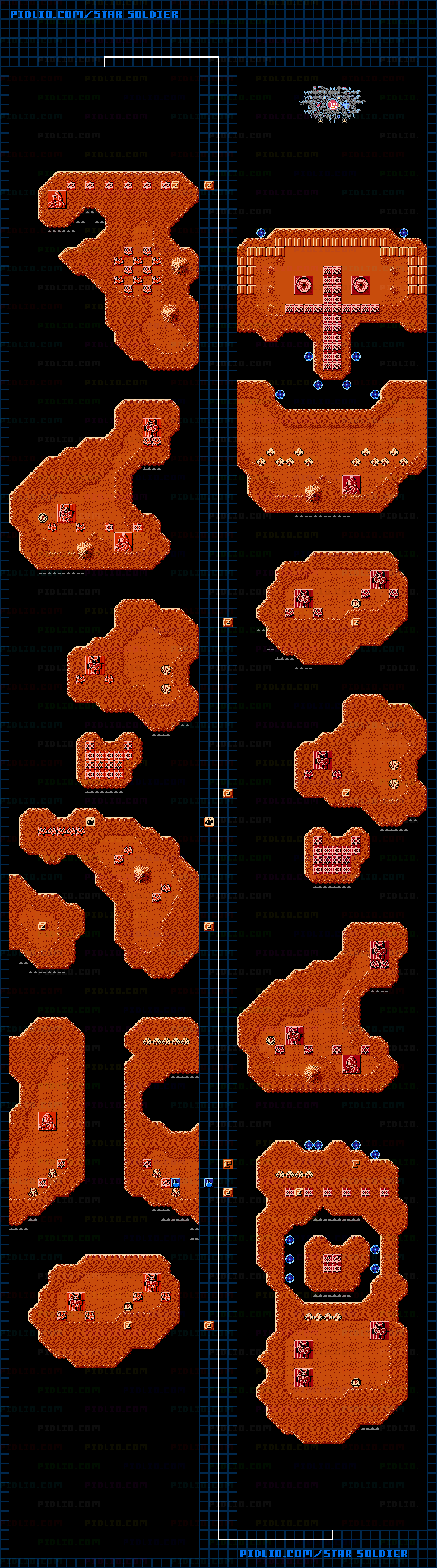 裏ステージ03のマップ画像 ／ スターソルジャー攻略 ─ pidlio.com