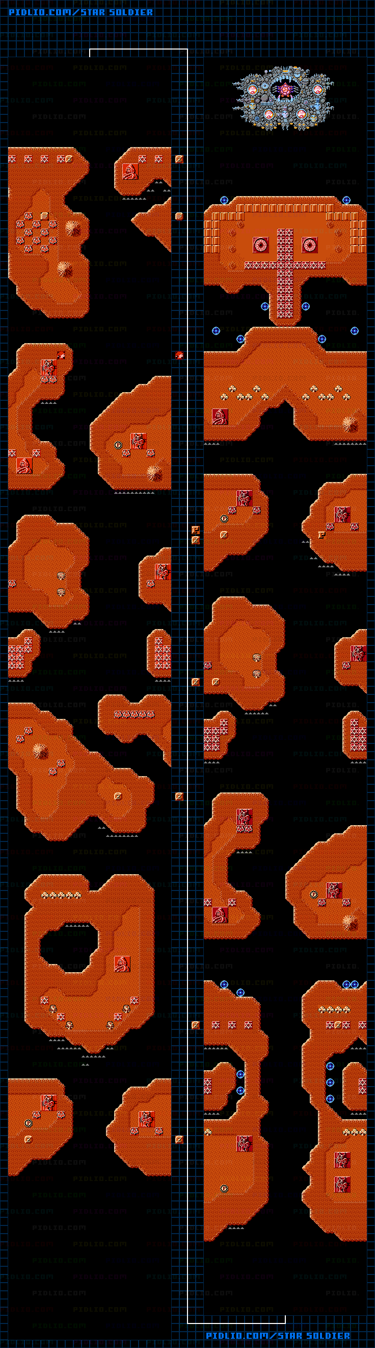 裏ステージ04のマップ画像 ／ スターソルジャー攻略 ─ pidlio.com