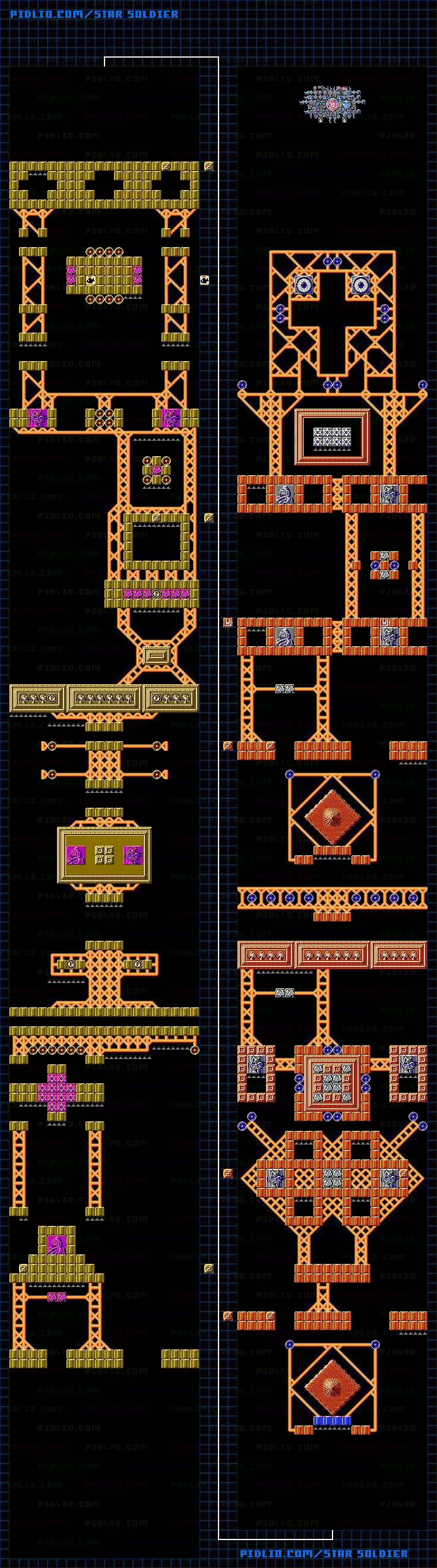 裏ステージ05のマップ画像 ／ スターソルジャー攻略 ─ pidlio.com
