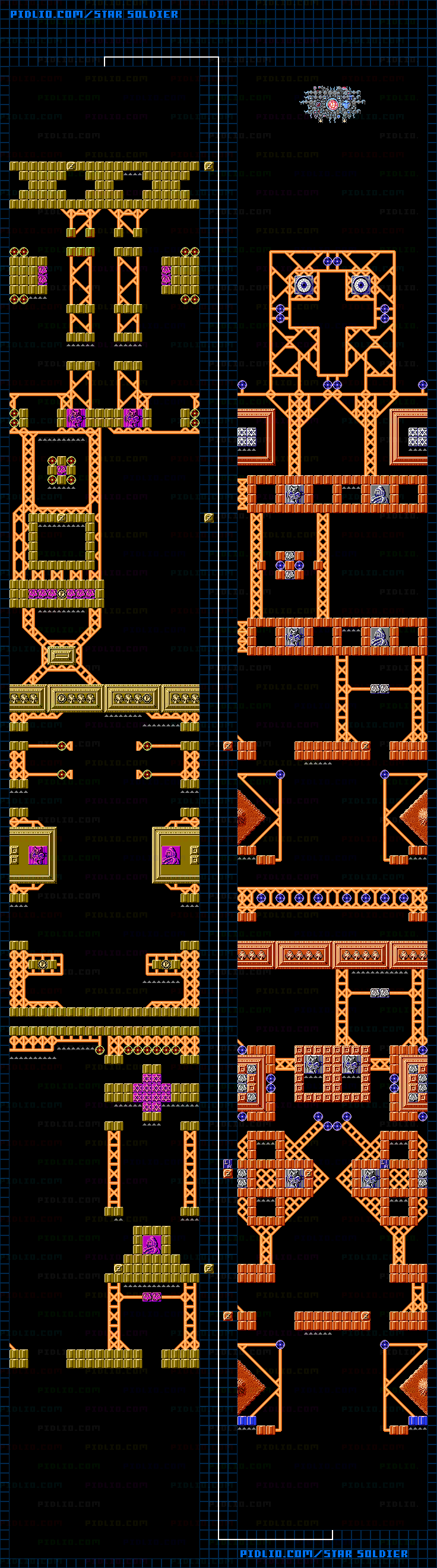 裏ステージ06のマップ画像 ／ スターソルジャー攻略 ─ pidlio.com