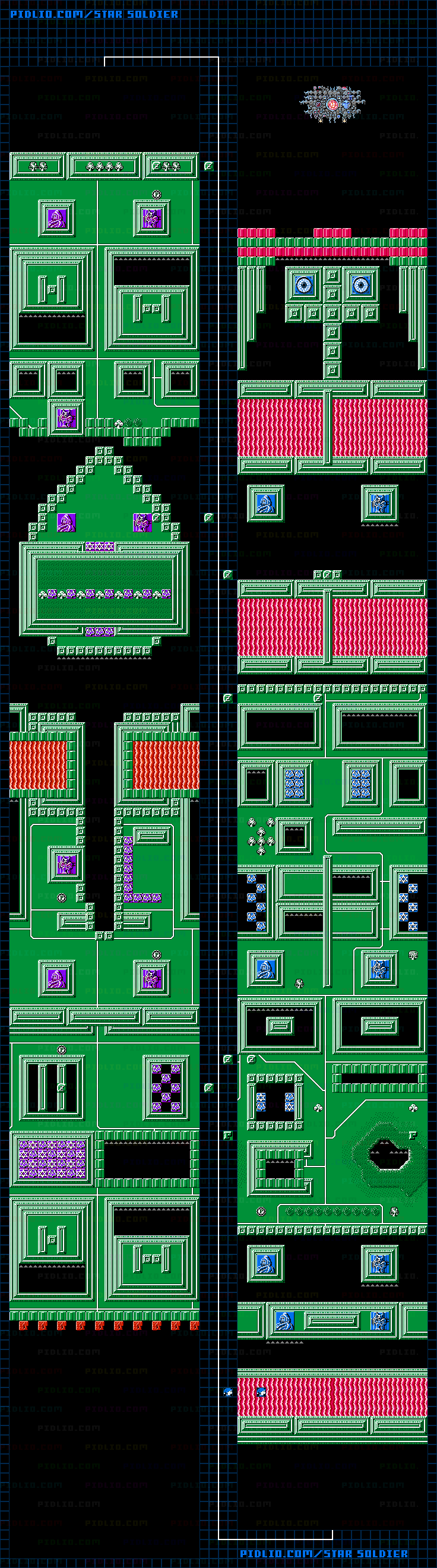 裏ステージ07のマップ画像 ／ スターソルジャー攻略 ─ pidlio.com