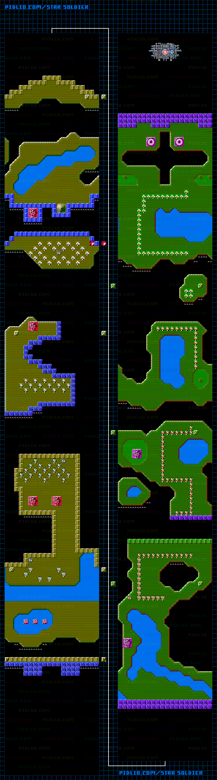 裏ステージ11のマップ画像 ／ スターソルジャー攻略 ─ pidlio.com