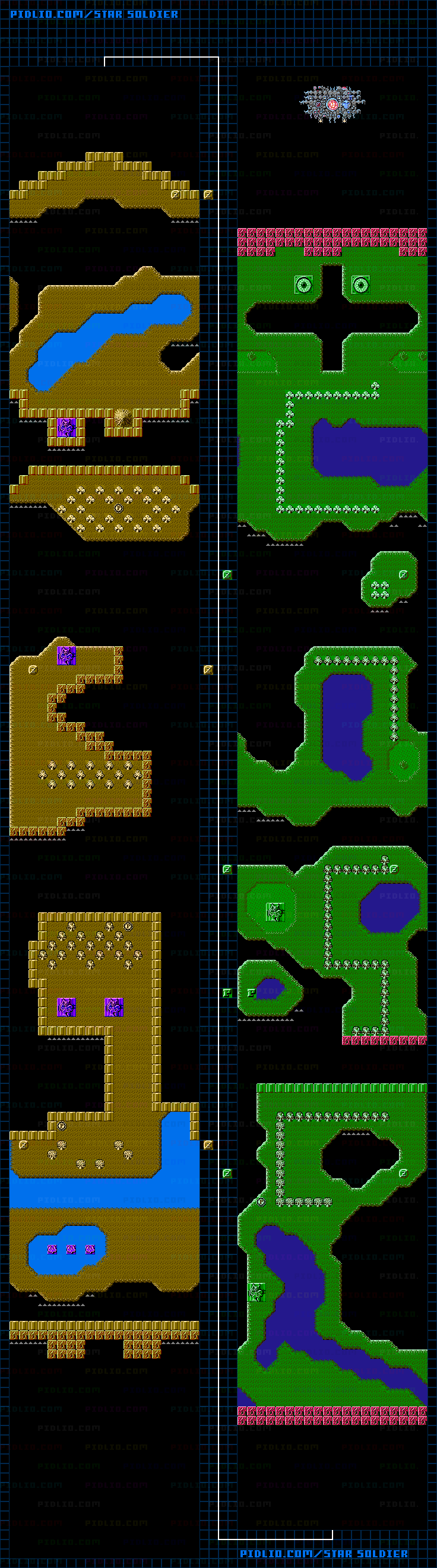 裏ステージ15のマップ画像 ／ スターソルジャー攻略 ─ pidlio.com